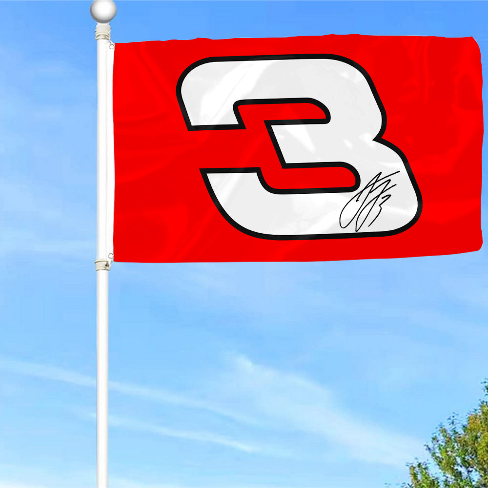 Fyon Austin Dillon #3 Racing Car Flag Indoor and Outdoor Banner