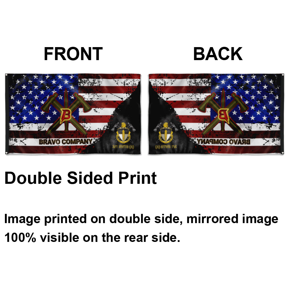 Fyon B Company 3-1 SWTG (A) Star & Stripes Flag Indoor and outdoor banner