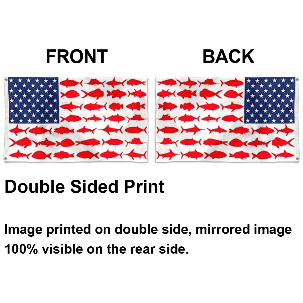 Fyon BEACH LIFE FLORIDA FISH SHARK American Flag Indoor and outdoor banner