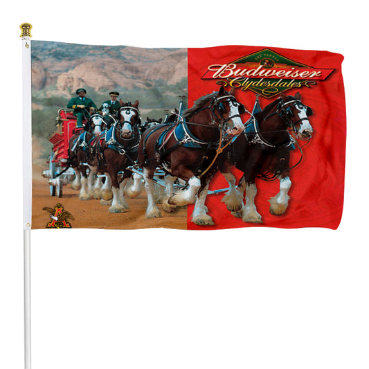 Fyon BUDWEISER BEER CLYDESDALE Flag Banner