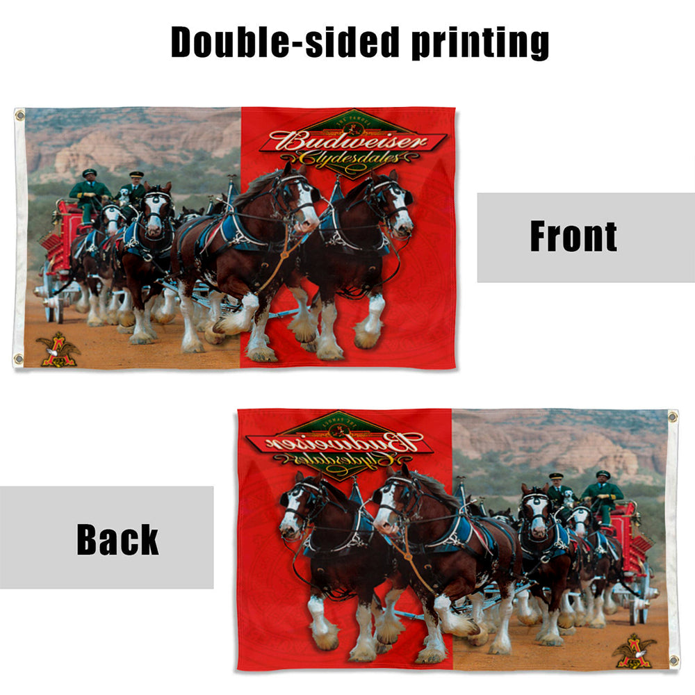 Fyon BUDWEISER BEER CLYDESDALE Flag Banner