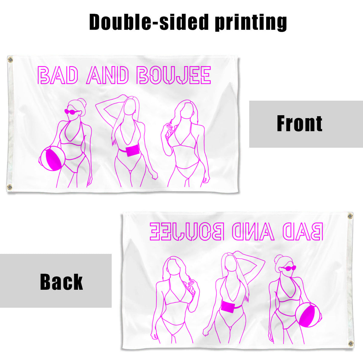 Fyon Bad and Boujee Funny Flag Banner