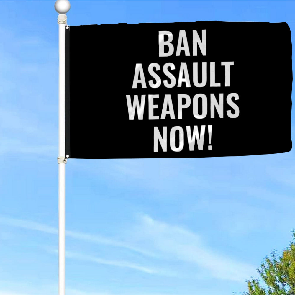Fyon Ban Assault Weapons Now Flag Indoor and Outdoor Banner