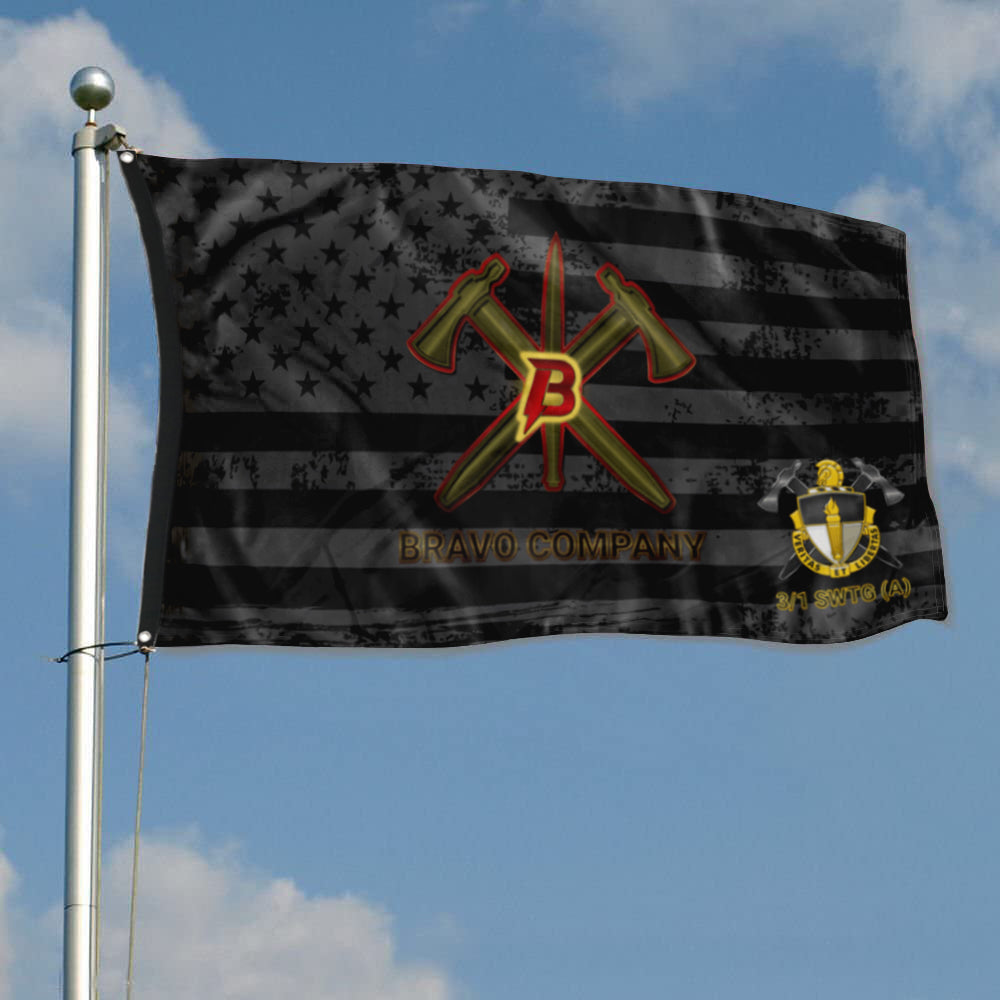 Fyon B company 3-1 SWTG (A) Subdued Star & Stripes Flag Indoor and outdoor banner