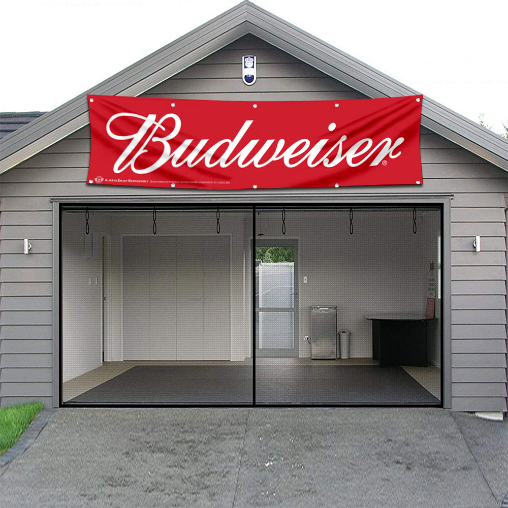 Fyon Beer Garage Shop Decor Banner Works for Budweiser Flag 2x8 Feet