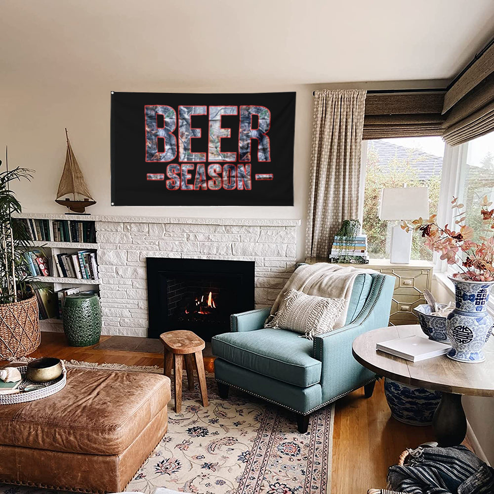 Fyon Beer Season Flag Indoor and Outdoor Banner