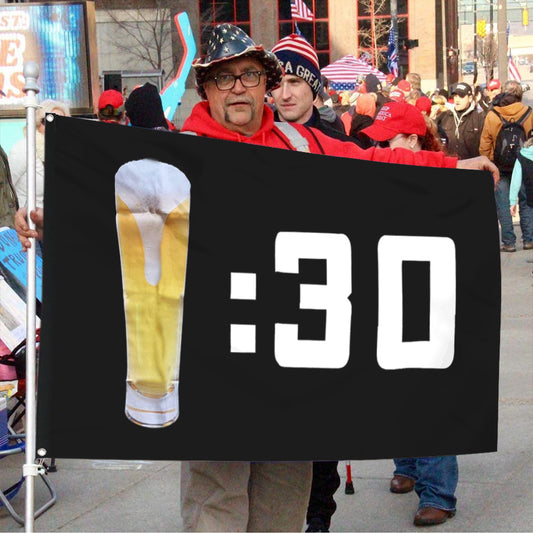 Fyon Beer vs 30 Flag Indoor and Outdoor Banner