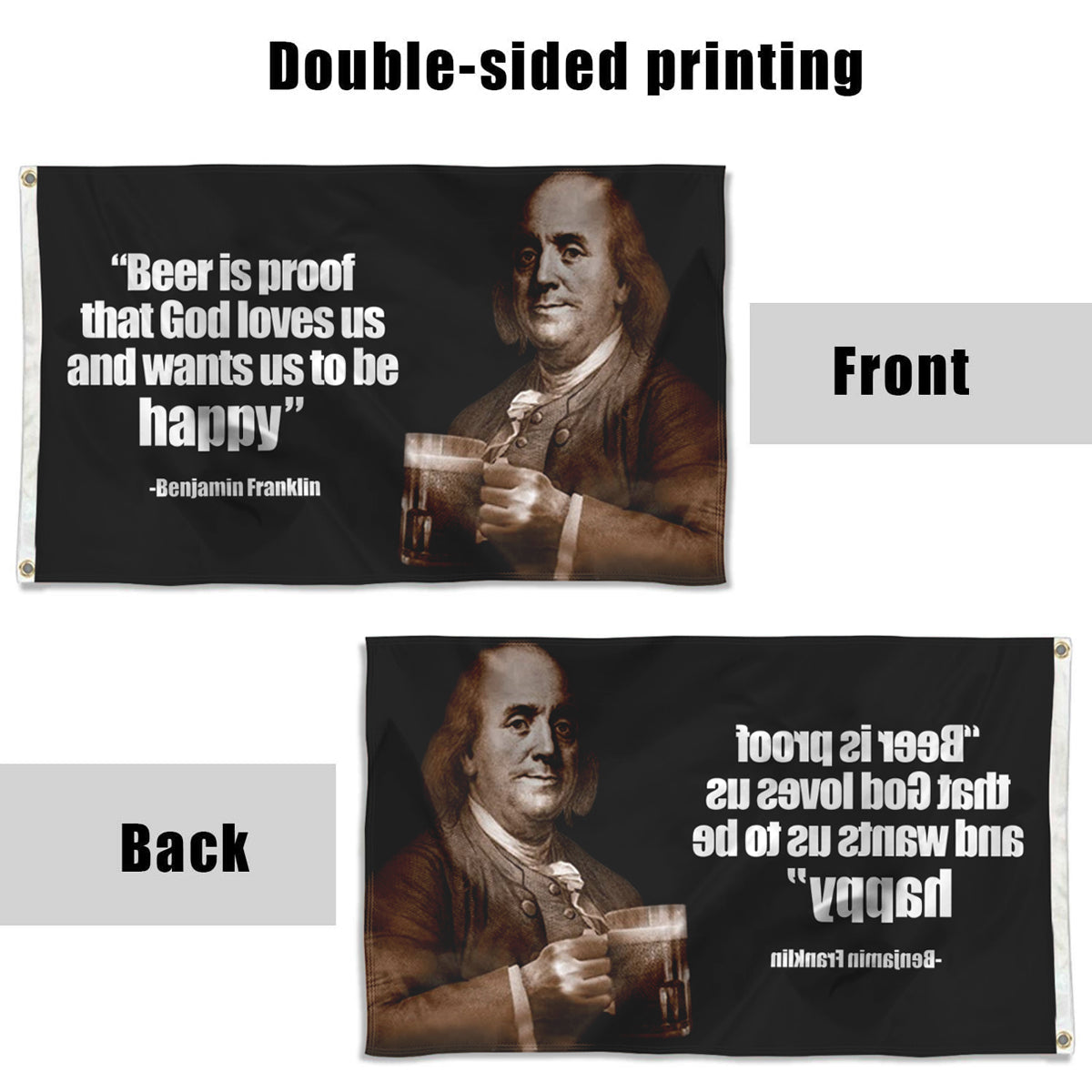 Fyon Benjamin Franklin Beer flag Indoor and outdoor banner