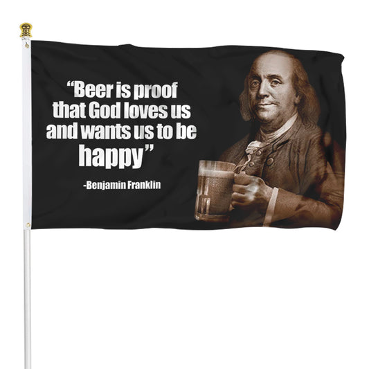 Fyon Benjamin Franklin Beer flag Indoor and outdoor banner