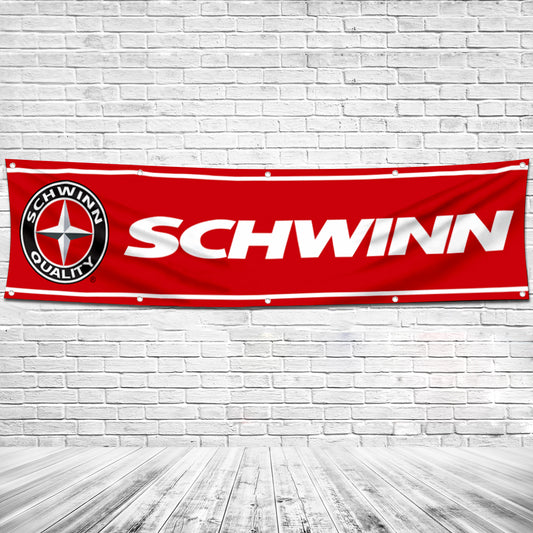 Fyon Bicycles Garage Shop Decor Banner Works for Schwinn Flag 2x8 Feet