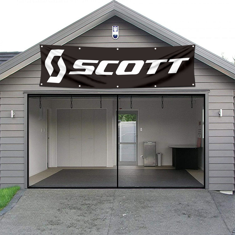 Fyon Bicycles Garage Shop Decor Banner Works for Scott Flag 2x8 Feet
