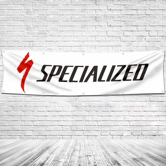 Fyon Bicycles Garage Shop Decor Banner Works for Specialized Flag 2x8 Feet