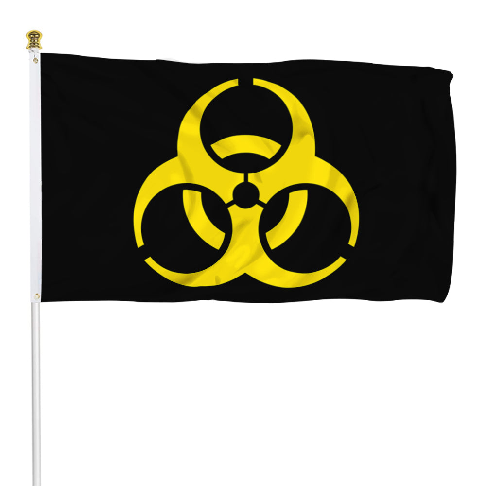 Fyon Biohazard Warning Symbol Party Flag Banner