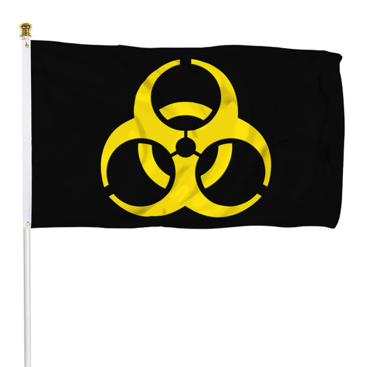 Fyon Biohazard Warning Symbol Party Flag Banner