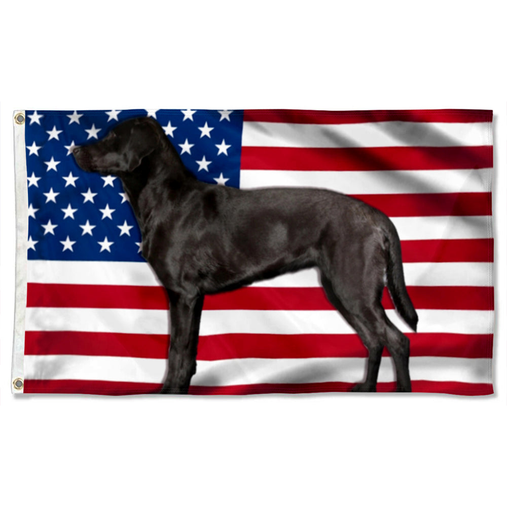 Fyon Black Labrador Retriever Dog Flag 41405 Indoor and outdoor banner