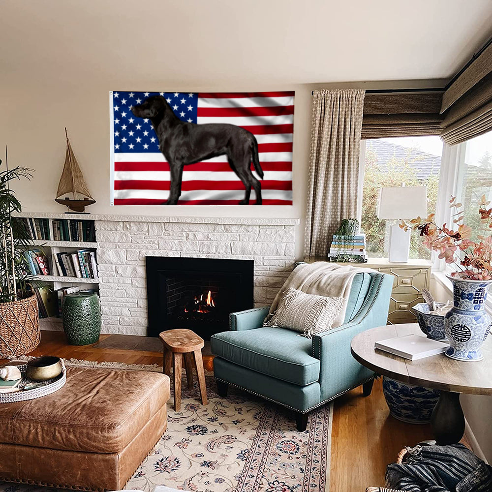 Fyon Black Labrador Retriever Dog Flag 41405 Indoor and outdoor banner