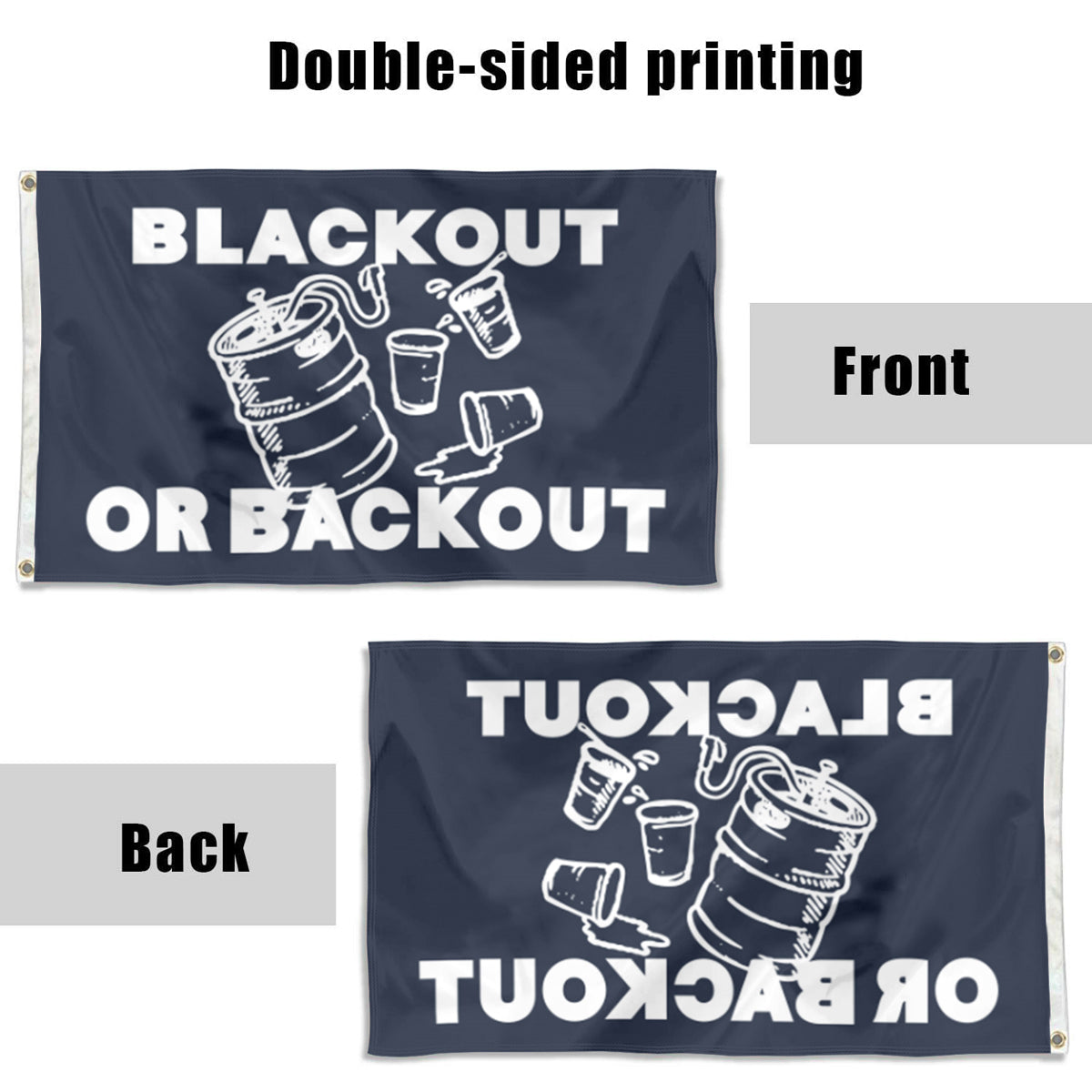 Fyon Blackout or Backout Funny Flag Banner