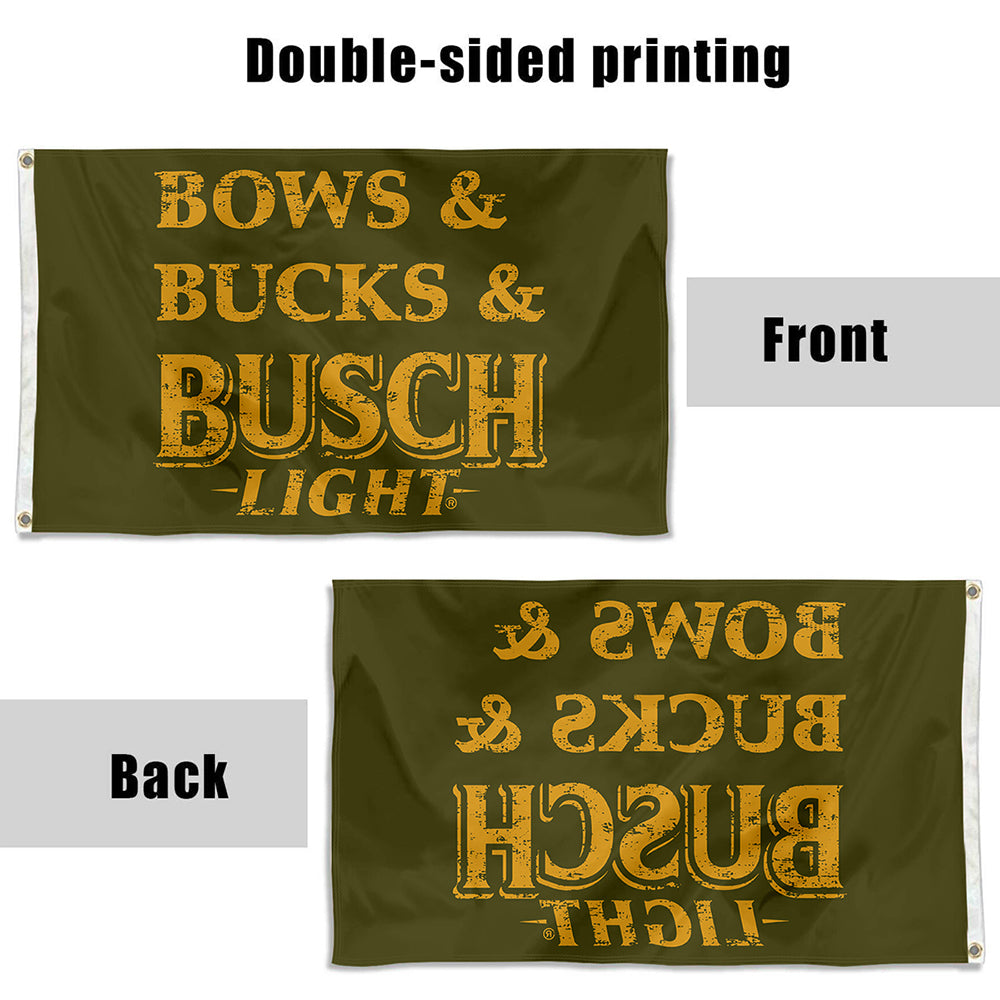 Fyon Bows & Bucks Busch light Beer Flag Indoor and Outdoor Banner