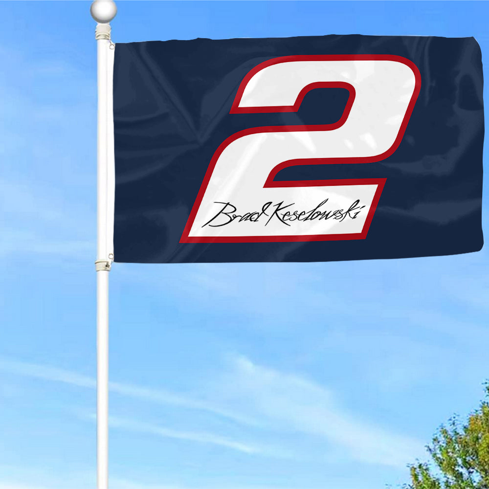 Fyon Brad Keselowski #2 Racing Car Flag Indoor and Outdoor Banner