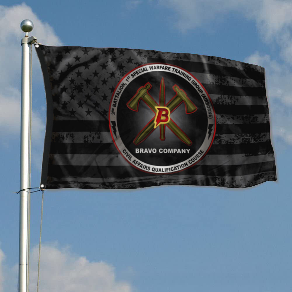 Fyon Bravo Company 3rd BN SWTG Star & Stripes Flag Indoor and outdoor banner