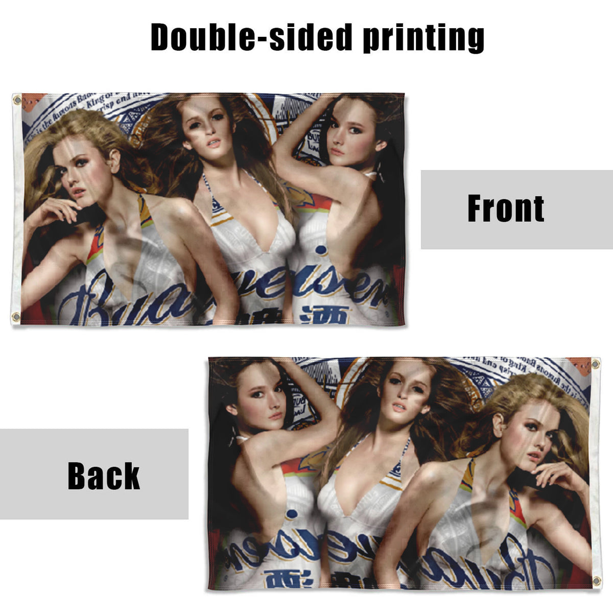 Fyon Budweiser Sexy Bud Girls Beer Bar Flag Banner