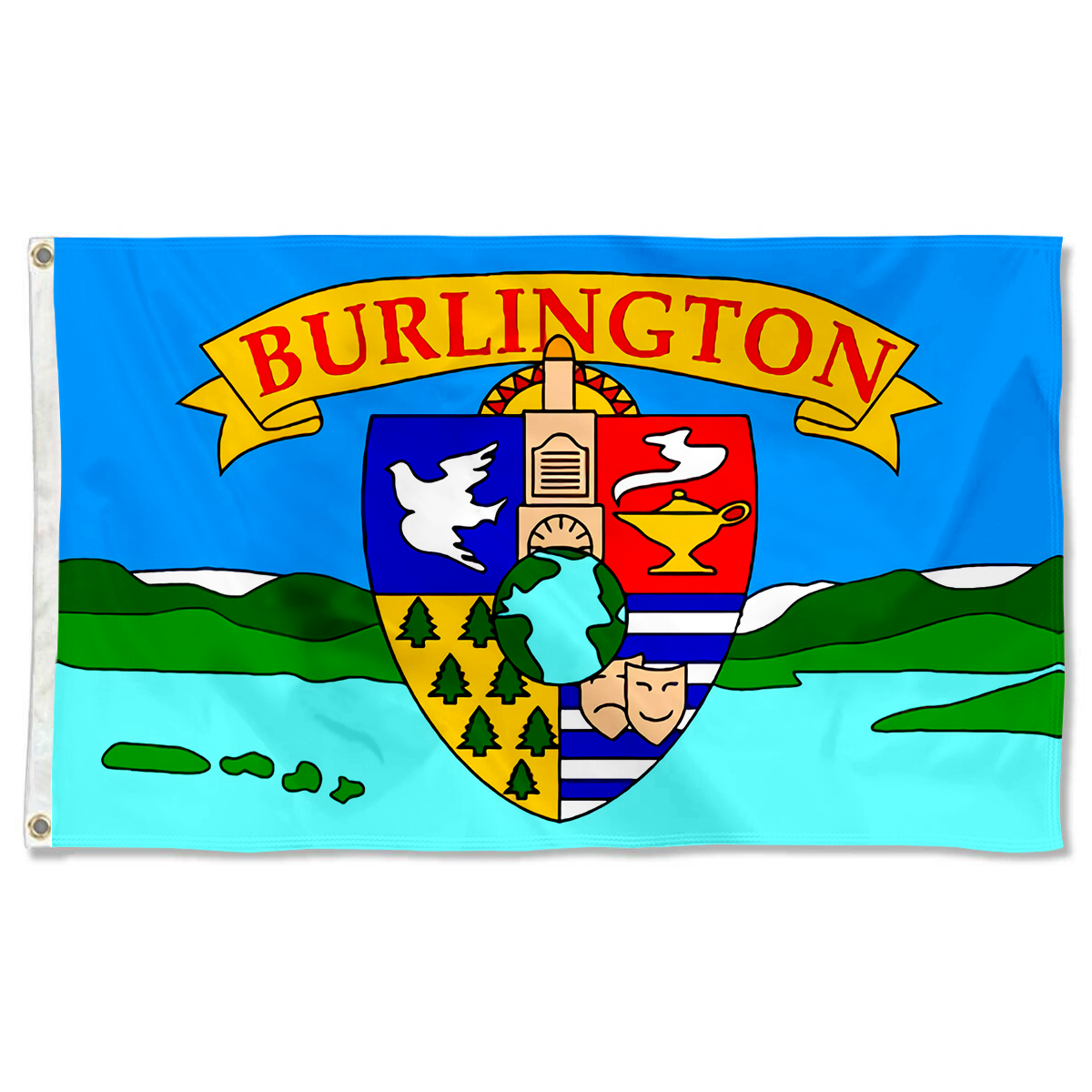 Fyon Burlington, Vermont flag(1990-2017) Banner