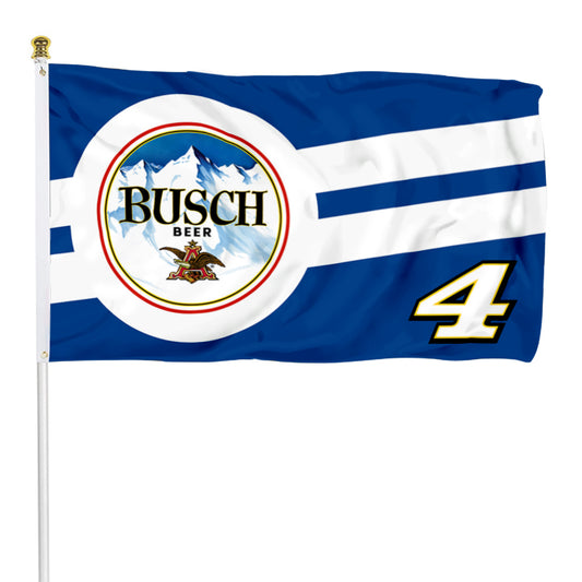 Fyon Busch Beer Nascar Racing Kevin Harvick #4 Giant Silk Flag Banner