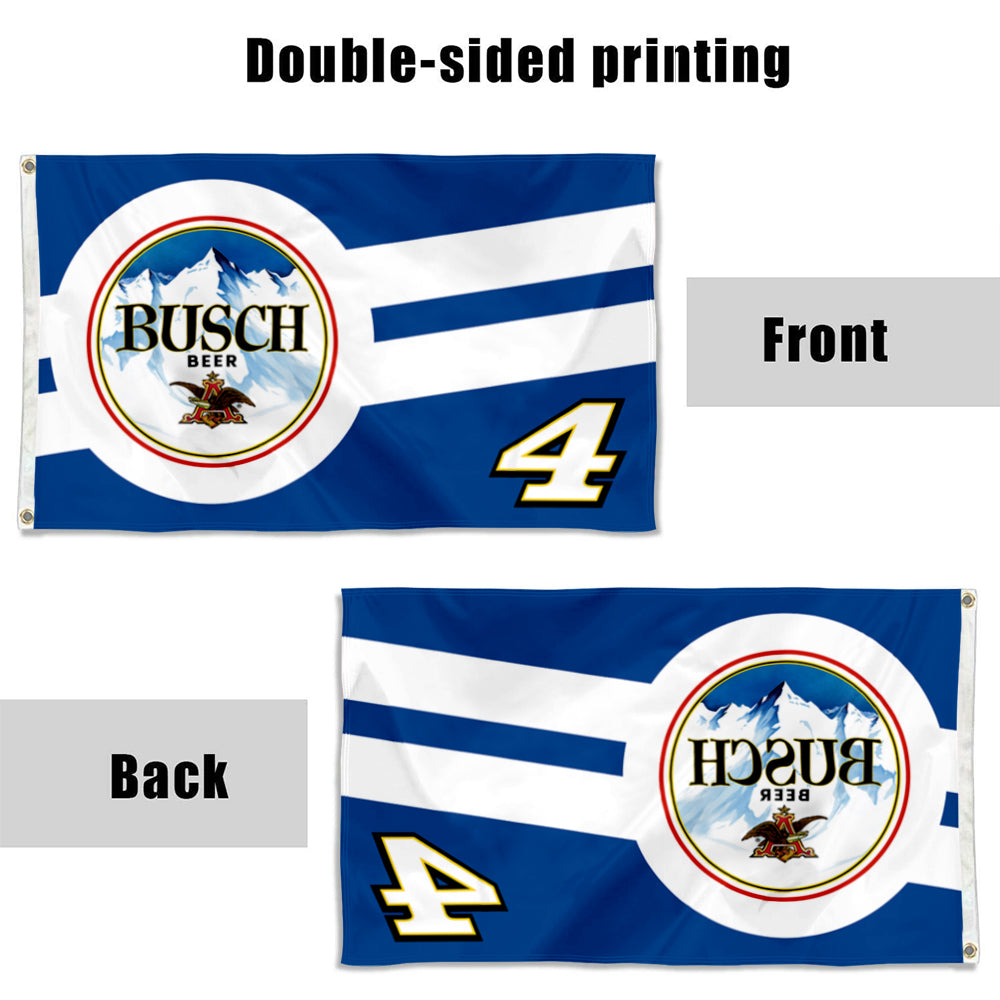 Fyon Busch Beer Nascar Racing Kevin Harvick #4 Giant Silk Flag Banner