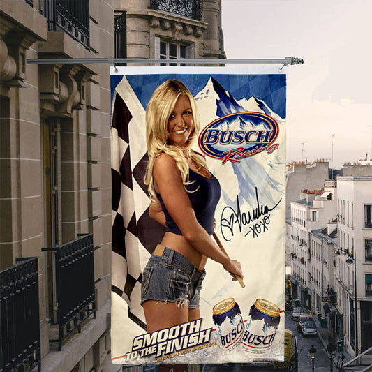 Fyon Busch Racing NASCAR Hot Model Girl Flag Banner