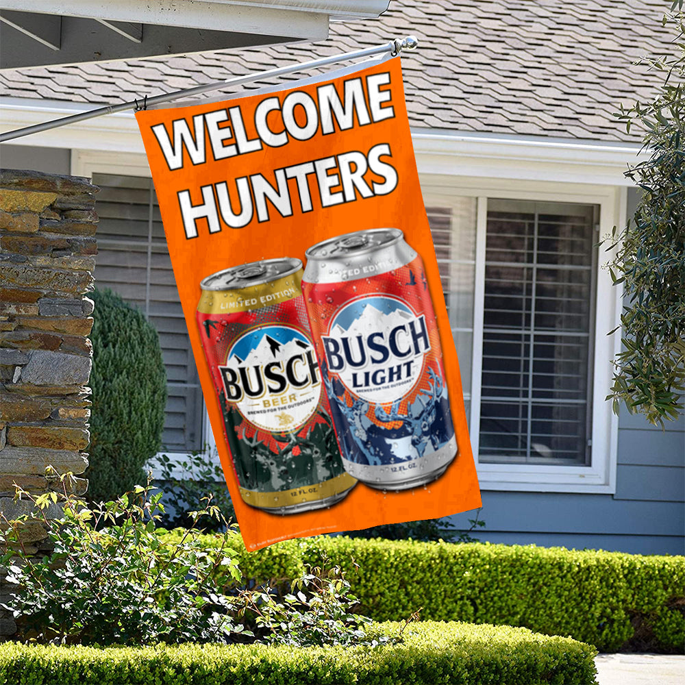 Fyon Busch & Busch Light flag Welcome Hunters Flag Banner