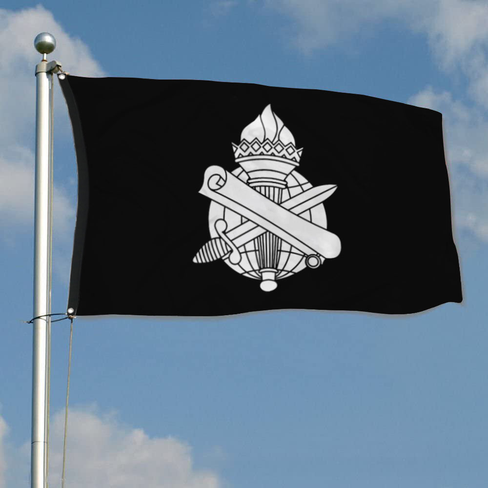 Fyon Civil Affairs Branch Black and White Flag Indoor and outdoor banner