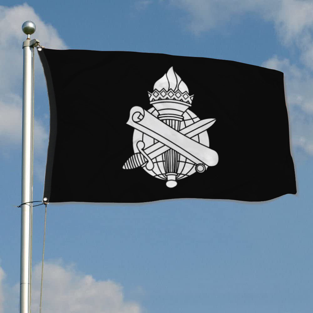 Fyon Civil Affairs Branch Black And White Flag Indoor and outdoor banner