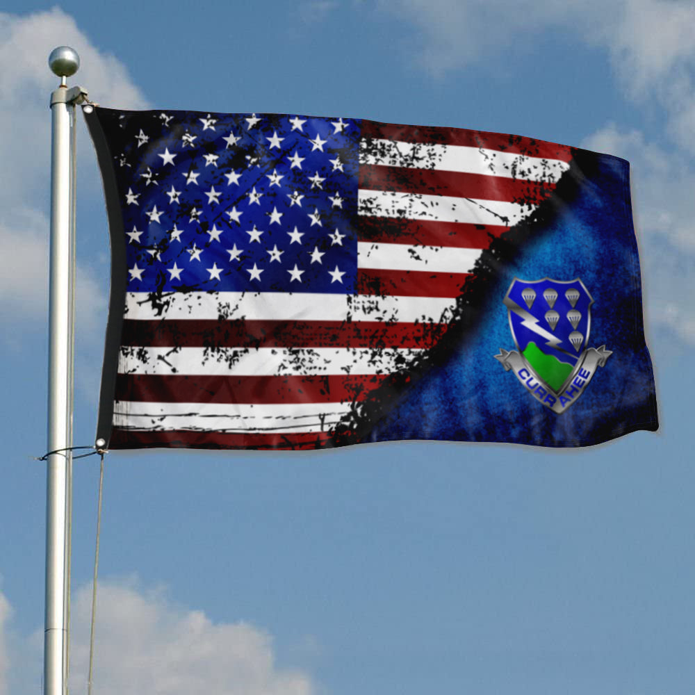 Fyon Currahee Stars And Stripes Flag Indoor and outdoor banner