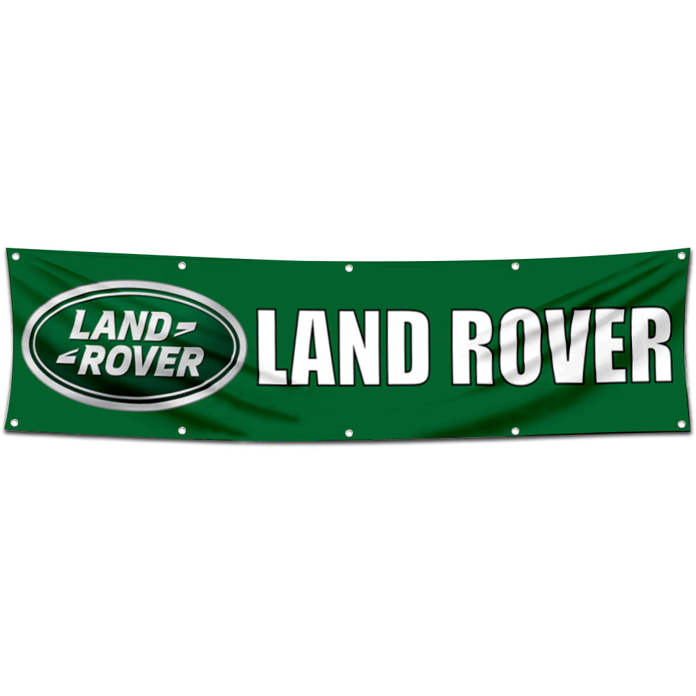 Fyon Car Moto Garage Shop Decor Banner Works for Land Rover Flag 2X8 Feet