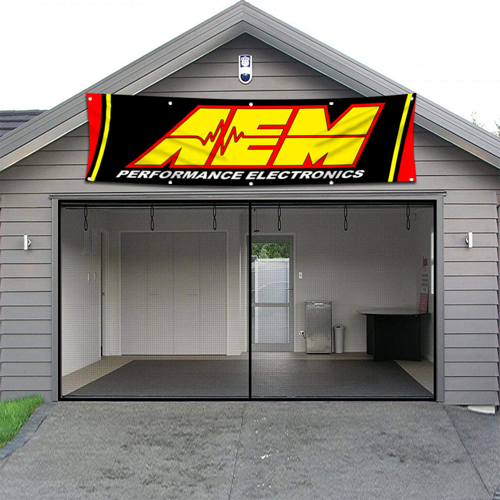 Fyon Car Moto Parts Garage Shop Decor Banner Works for AEM Flag 2x8 Feet