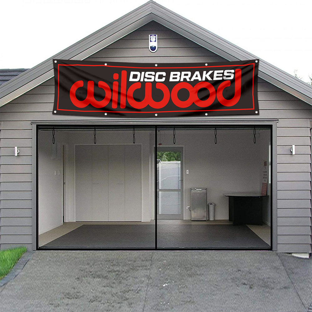 Fyon Car Motor Dis Brakes Garage Shop Decor Banner Works for Wilwood Flag 2x8 Feet