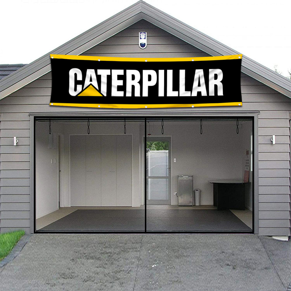 Fyon Car Motor Engines Garage Shop Decor Banner Works for Caterpillar Flag 2x8 Feet