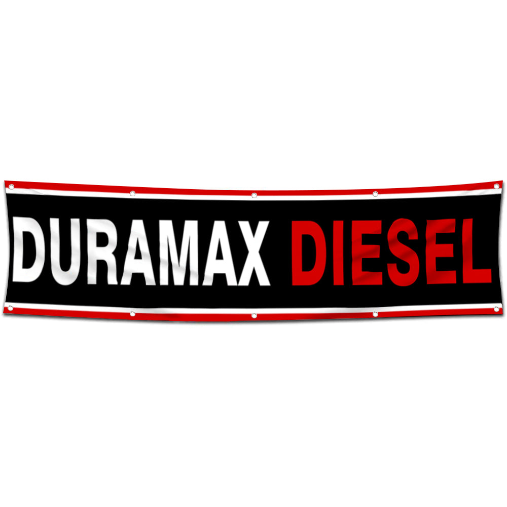 Fyon Car Motor Engines Garage Shop Decor Banner Works for Duramax Diesel Flag 2x8 Feet