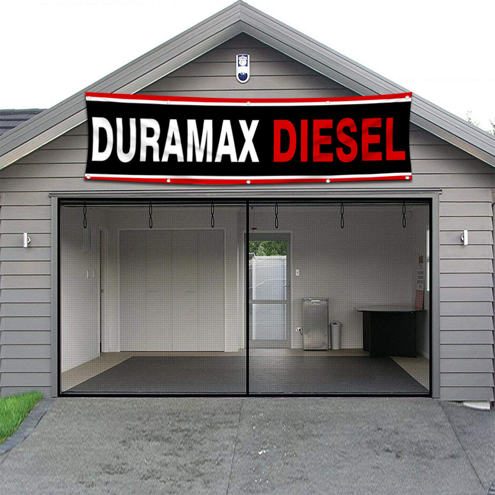 Fyon Car Motor Engines Garage Shop Decor Banner Works for Duramax Diesel Flag 2x8 Feet