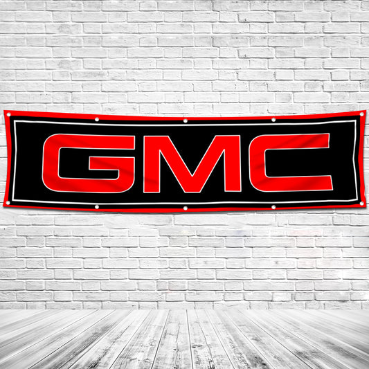 Fyon Car Motor Garage Shop Decor Banner Works for GMC Racing Flag 2x8 Feet