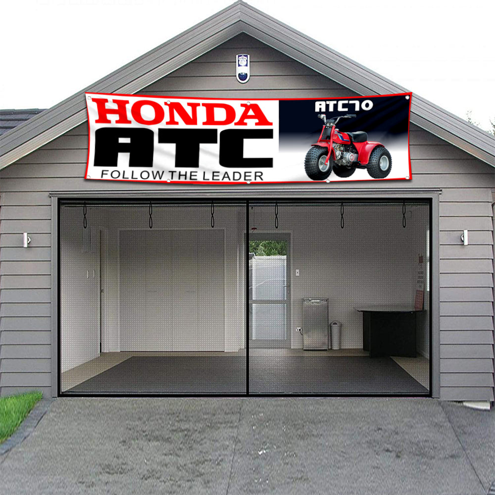 Fyon Car Motor Garage Shop Decor Banner Works for Honda ATC Flag 2x8 Feet