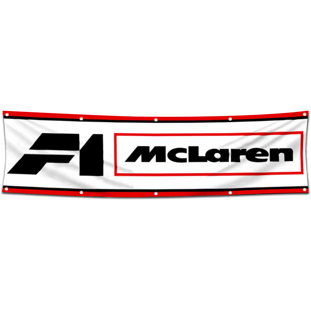 Fyon Car Motor Garage Shop Decor Banner Works for McLaren Flag 2x8 Feet