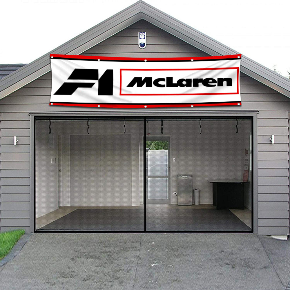 Fyon Car Motor Garage Shop Decor Banner Works for McLaren Flag 2x8 Feet