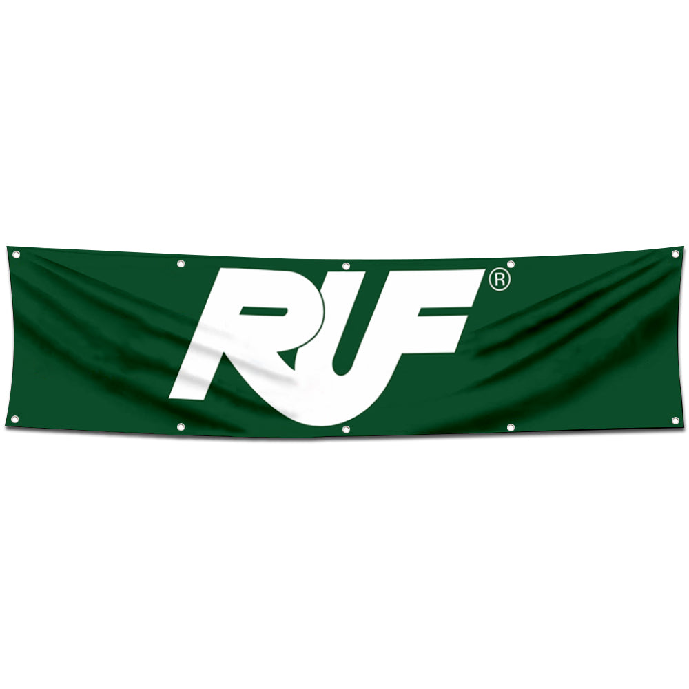 Fyon Car Motor Garage Shop Decor Banner Works for RUF Automobile Flag 2x8 Feet