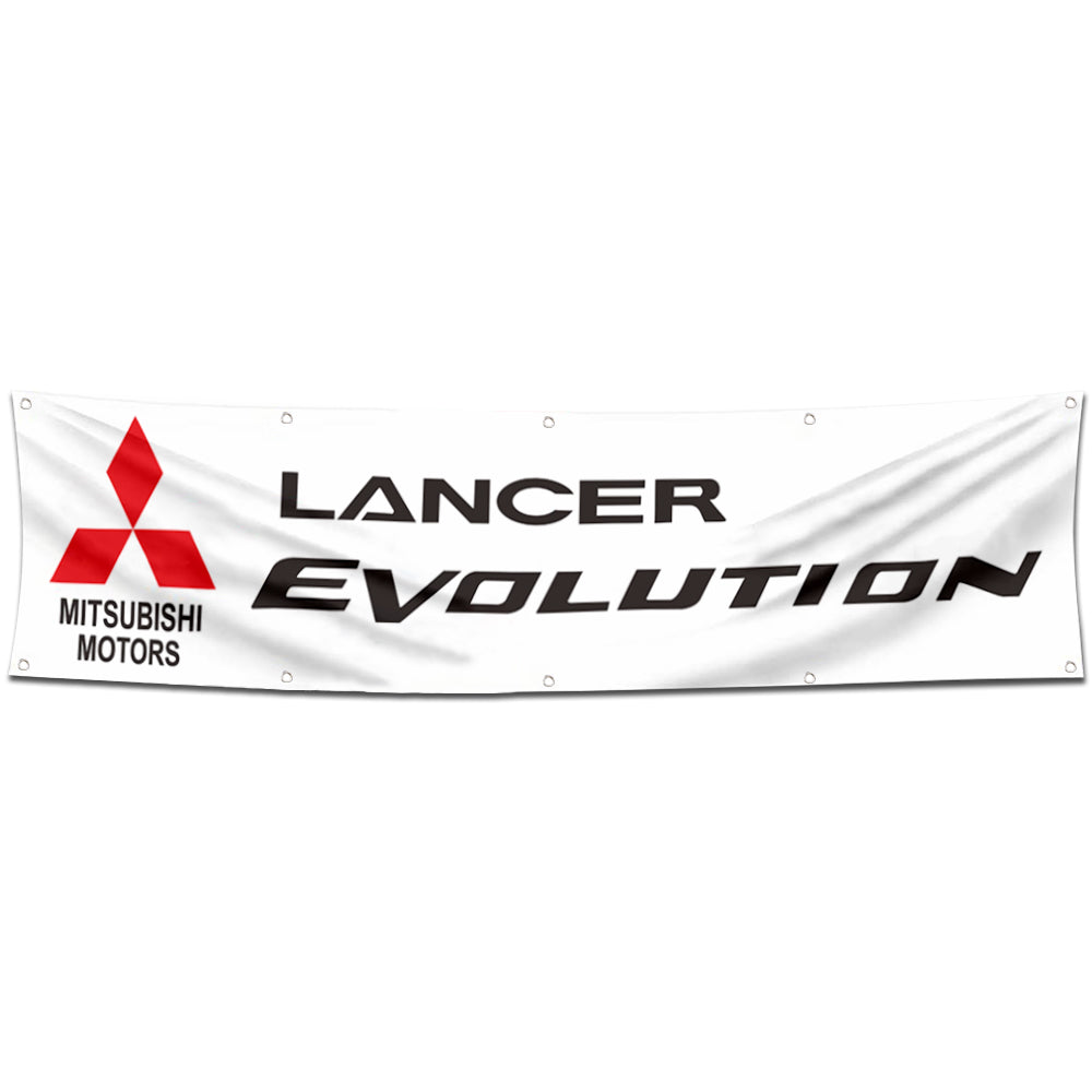 Fyon Car Motor Garage Workshop Banner Work for Lancer Evolution Flag 2x8 Feet