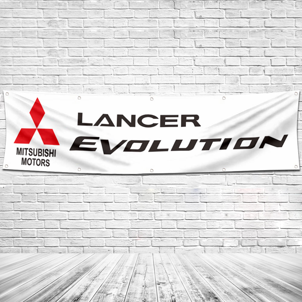 Fyon Car Motor Garage Workshop Banner Work for Lancer Evolution Flag 2x8 Feet