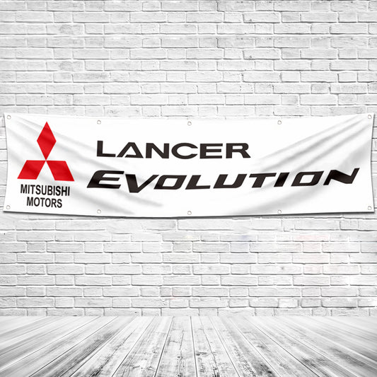 Fyon Car Motor Garage Workshop Banner Work for Lancer Evolution Flag 2x8 Feet