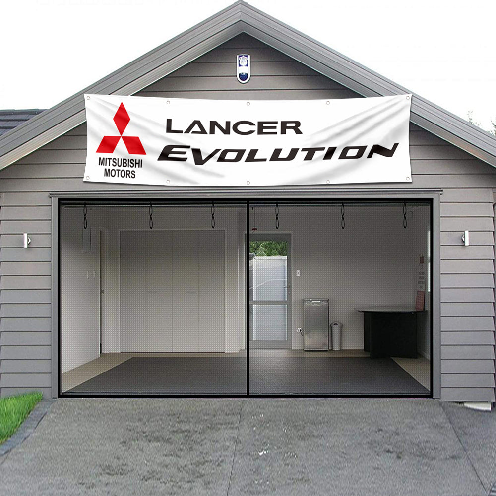 Fyon Car Motor Garage Workshop Banner Work for Lancer Evolution Flag 2x8 Feet