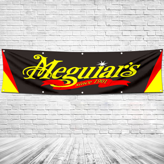 Fyon Car Motor Garage Workshop Banner Work for Meguiars Flag 2x8 Feet