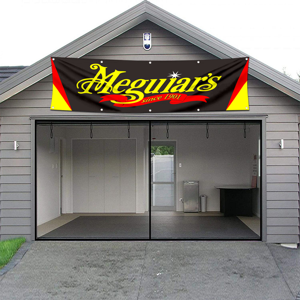 Fyon Car Motor Garage Workshop Banner Work for Meguiars Flag 2x8 Feet